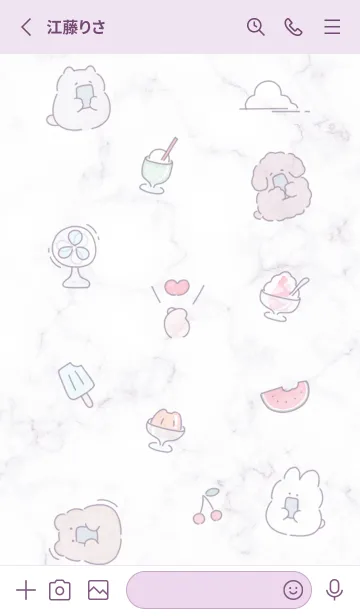 [LINE着せ替え] ころころ♡violet04_1の画像2