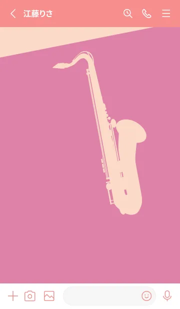 [LINE着せ替え] Saxophone CLR ロータスピンクの画像2