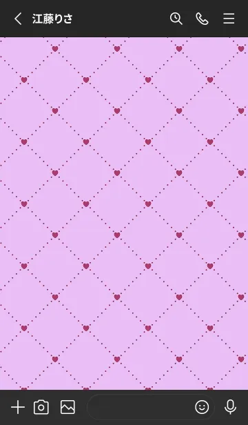 [LINE着せ替え] ハート レース 47の画像2