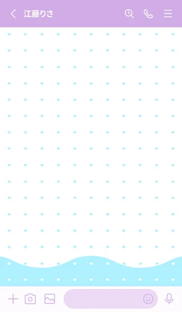 [LINE着せ替え] 幸せの波ノート/パープルの画像2