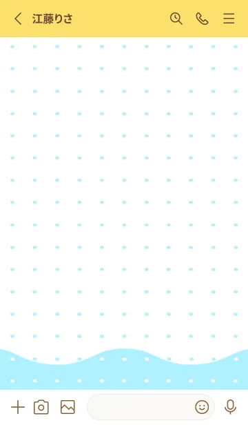 [LINE着せ替え] 幸せの波ノート/イエロー/朱色の画像2