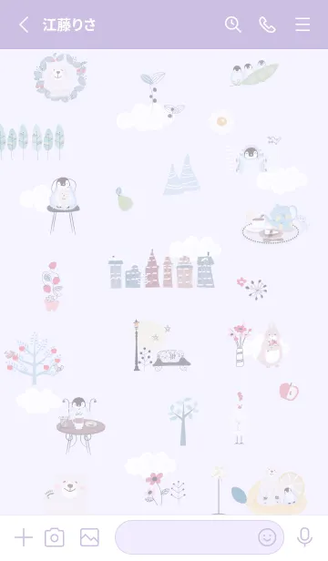 [LINE着せ替え] お洒落な北欧風♡purple12_1の画像2