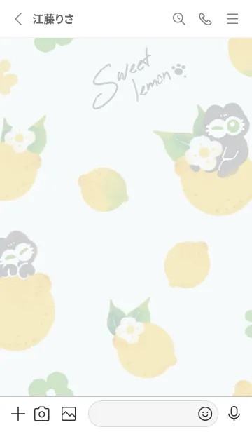 [LINE着せ替え] weeë-NaimiCatの海塩レモンキャンディの画像2