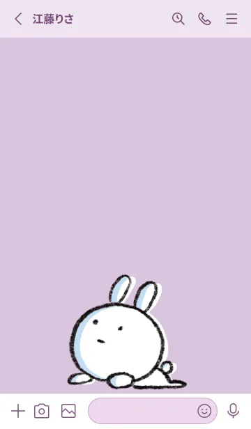 [LINE着せ替え] 紫 : まるうさ4の画像2
