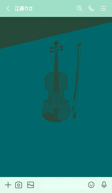 [LINE着せ替え] Violin CLR ティールグリーンの画像2