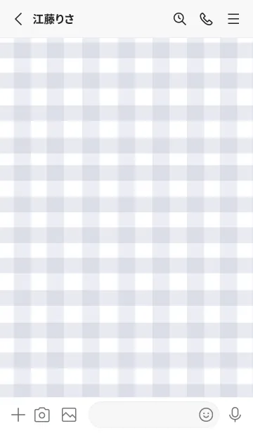 [LINE着せ替え] ギンガムチェック (blue)の画像2