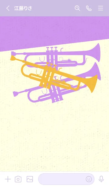 [LINE着せ替え] Trumpet CLR 鬱金色の画像2