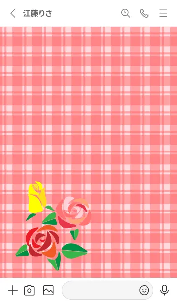 [LINE着せ替え] 3色の薔薇 白の画像2