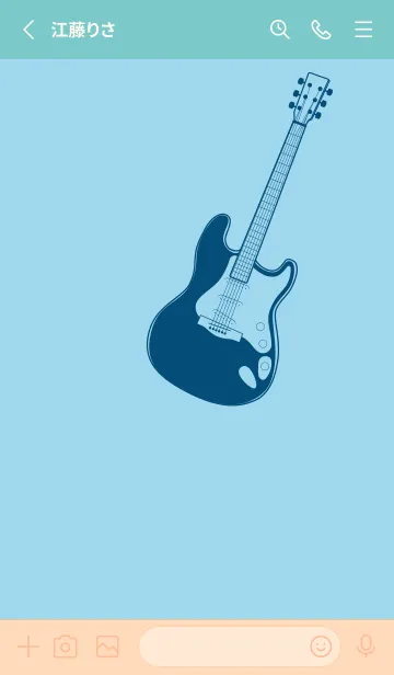 [LINE着せ替え] ELECTRIC GUITAR CLR スカイブルーの画像2