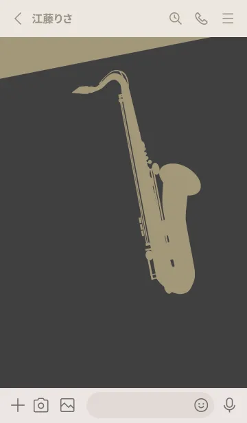 [LINE着せ替え] Saxophone CLR 黒柿色の画像2