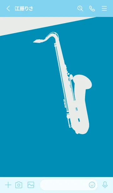 [LINE着せ替え] Saxophone CLR セルリアンブルーの画像2