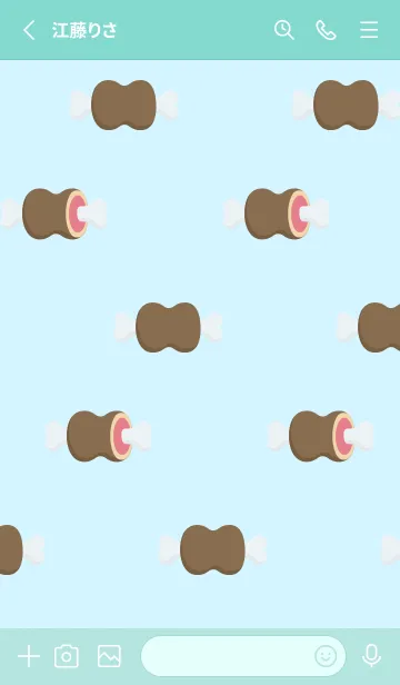 [LINE着せ替え] あの肉 青色の画像2