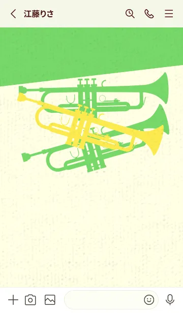 [LINE着せ替え] Trumpet CLR 菜の花色の画像2