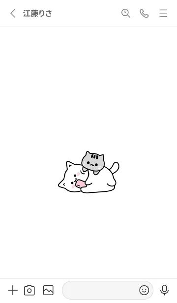 [LINE着せ替え] かわいい白猫の画像2