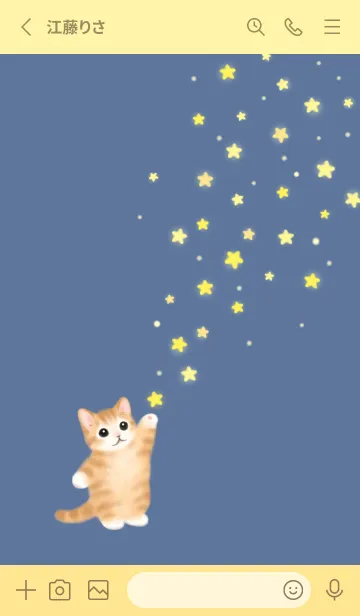 [LINE着せ替え] 猫たちの着せかえ12（お星さま）の画像2