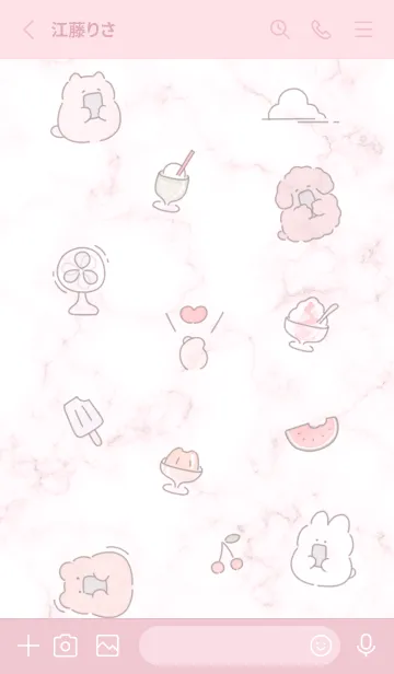 [LINE着せ替え] ころころ♡pink10_1の画像2