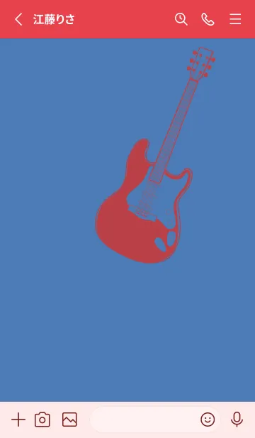 [LINE着せ替え] ELECTRIC GUITAR CLR Pale Salvia Blueの画像2