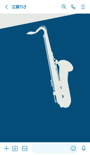 [LINE着せ替え] Saxophone CLR プルシアンブルーの画像2