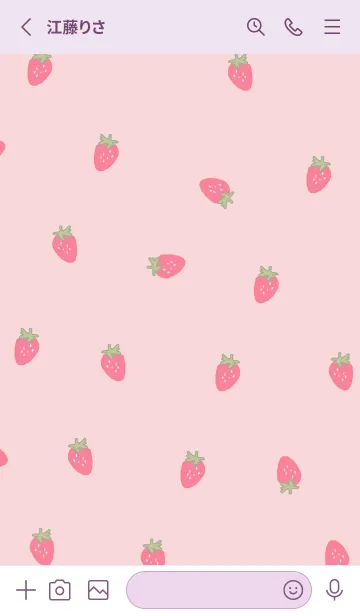 [LINE着せ替え] strawberry / lavenderpinkの画像2
