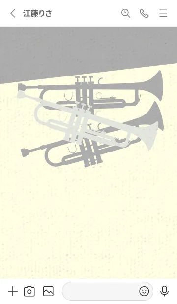 [LINE着せ替え] Trumpet CLR ミストホワイトの画像2