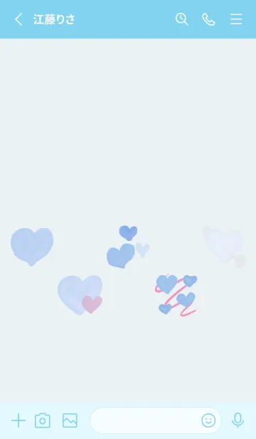 [LINE着せ替え] 推し色みつけた！青の113の画像2