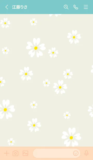 [LINE着せ替え] 5枚の白い花びら23の画像2