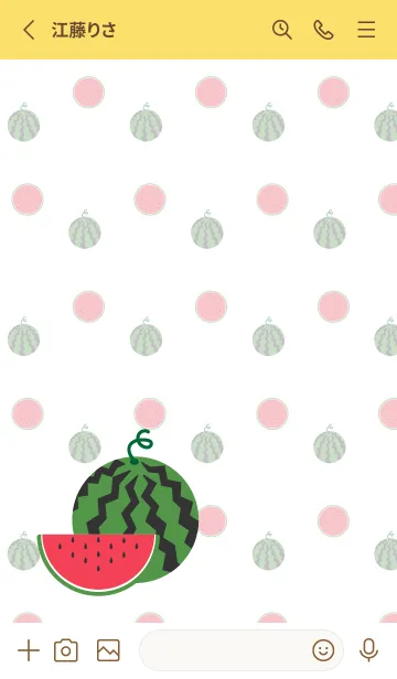 [LINE着せ替え] 西瓜 黄色の画像2