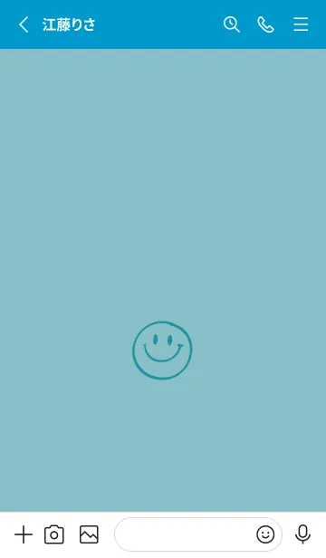 [LINE着せ替え] シンプル ミニ スマイル 6の画像2