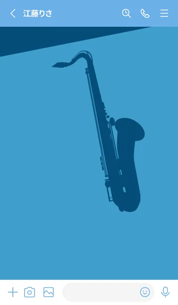 [LINE着せ替え] Saxophone CLR ヨットブルーの画像2