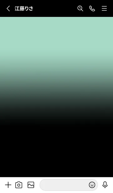 [LINE着せ替え] Black & Spearmint Green Theme V.4 (JP)の画像2