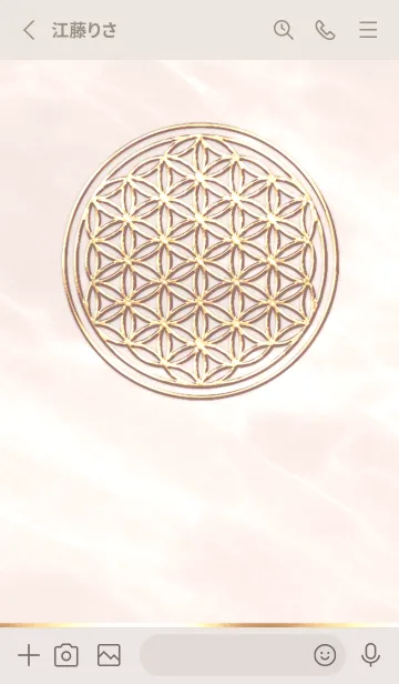 [LINE着せ替え] Flower of Life - Gold (L) - Pベージュ 01の画像2