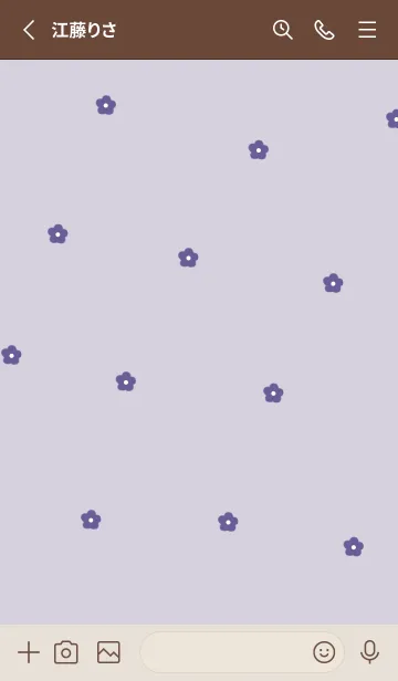[LINE着せ替え] flower pattern (purplebeige)の画像2