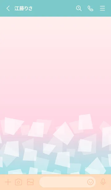 [LINE着せ替え] グラデーション 四角19の画像2