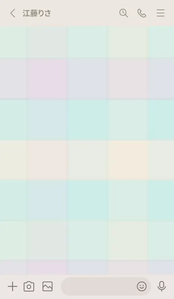 [LINE着せ替え] くすみチェック柄3の画像2