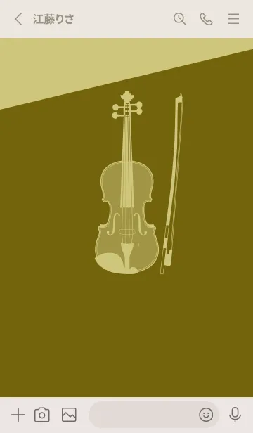 [LINE着せ替え] Violin CLR オリーブの画像2