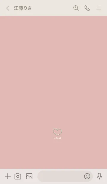 [LINE着せ替え] ピンクベージュとパールハート。の画像2