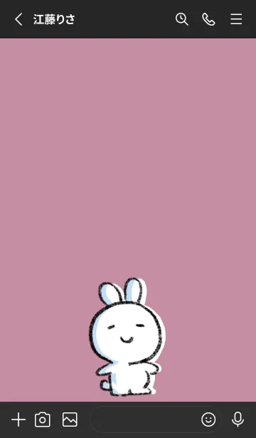 [LINE着せ替え] 黒とピンク : まるうさ5の画像2
