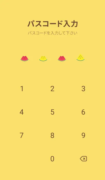 [LINE着せ替え] 西瓜2 黄色の画像4