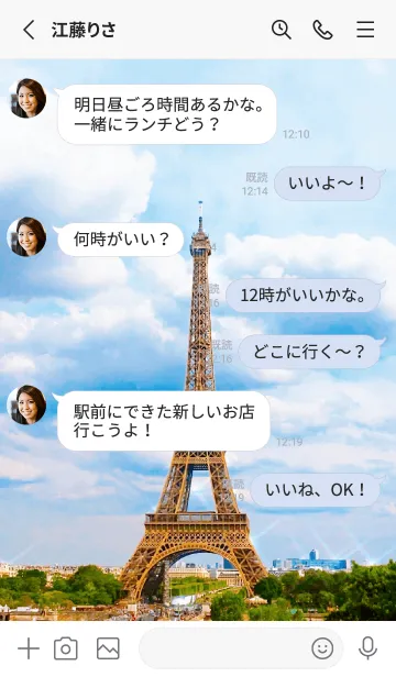 [LINE着せ替え] Eiffel tower in parisの画像3