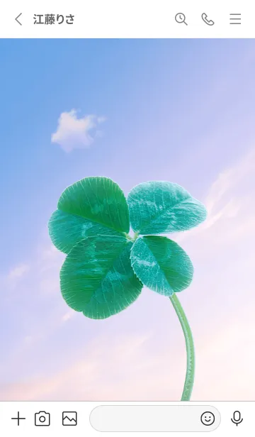 [LINE着せ替え] 本物ラッキークローバー 4-leaf #3-5の画像2