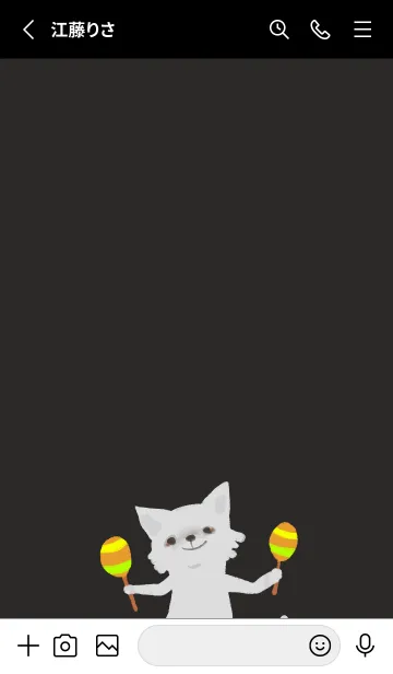 [LINE着せ替え] チワワとマラカスの画像2