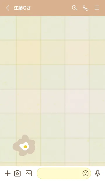 [LINE着せ替え] チェック柄 北欧風花30の画像2