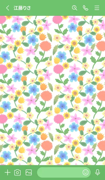 [LINE着せ替え] 花柄♥Bloo2ming flower♥2の画像2