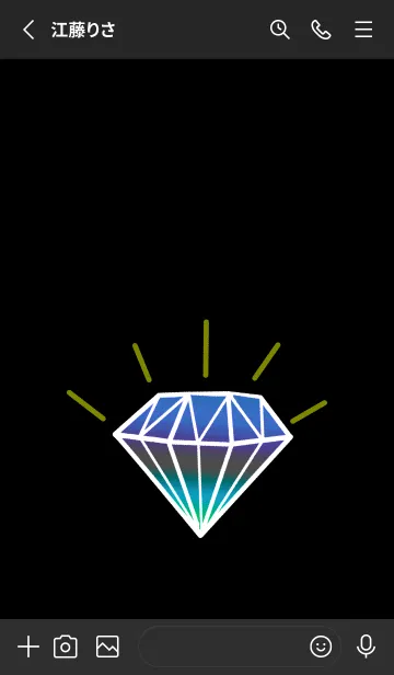 [LINE着せ替え] グラデーション ダイヤモンド .64の画像2