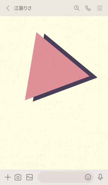 [LINE着せ替え] 三角型の着せかえ オールドローズの画像2