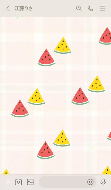 [LINE着せ替え] スイカ くすみカラー20の画像2