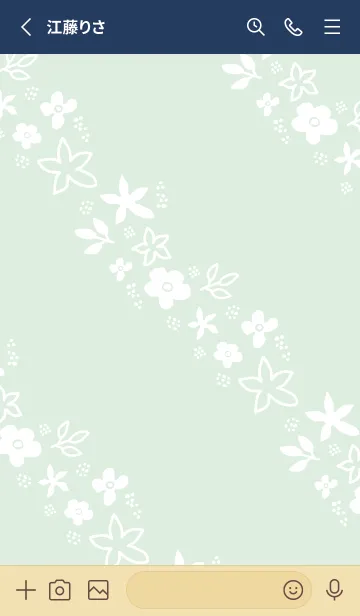 [LINE着せ替え] 白い花々 斜め14の画像2