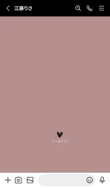 [LINE着せ替え] 大人のくすみピンクとブラックハート。の画像2