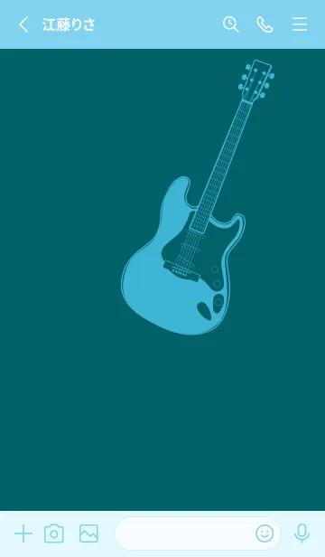 [LINE着せ替え] ELECTRIC GUITAR CLR Deep teal greenの画像2