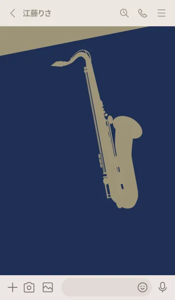 [LINE着せ替え] Saxophone CLR ネービーブルーの画像2